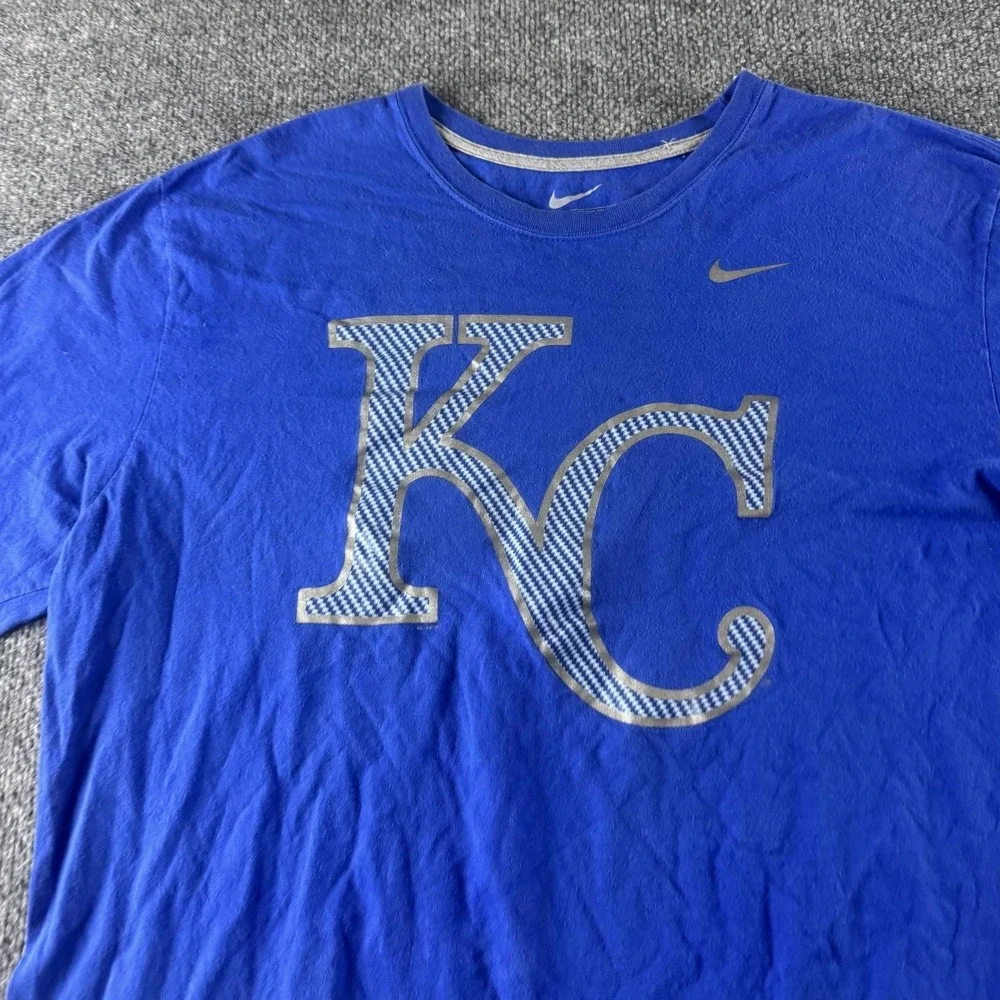 Kansas City Royals Shirt Mens 2XL Blue MLB Baseball Nike KC Graphic T-Shirt Tee